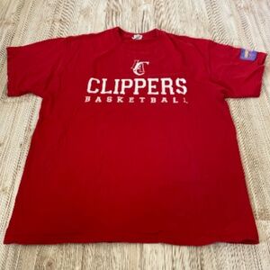 Men's Red T-shirt clippers basketball team size XL